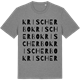 Mid Heather Gray t-shirt med Krischerbo ordlek t-shirt