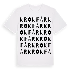 Krokfår ordlek t-shirt – ekologisk bomull t-shirt från Pinshirt