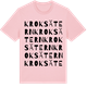 Pink Cotton t-shirt med Kroksätern ordlek t-shirt