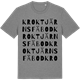Mid Heather Gray t-shirt med Kroktjärns fäbod ordlek t-shirt