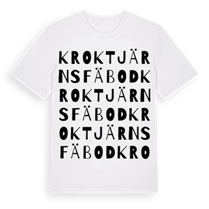 Kroktjärns fäbod ordlek t-shirt – ekologisk bomull t-shirt från Pinshirt