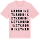 Pink Cotton t-shirt med Krondiket ordlek t-shirt