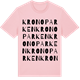 Pink Cotton t-shirt med Kronoparken ordlek t-shirt