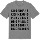 Mid Heather Gray t-shirt med Kronoparken ordlek t-shirt