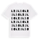 White t-shirt med Krukbo ordlek t-shirt