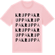 Pink Cotton t-shirt med Kruppa ordlek t-shirt