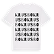 White t-shirt med Krusbo ordlek t-shirt