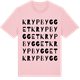 Pink Cotton t-shirt med Krypbygget ordlek t-shirt