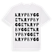 White t-shirt med Krypbygget ordlek t-shirt