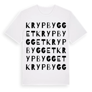 Krypbygget ordlek t-shirt – ekologisk bomull t-shirt från Pinshirt
