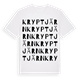White t-shirt med Kryptjärn ordlek t-shirt