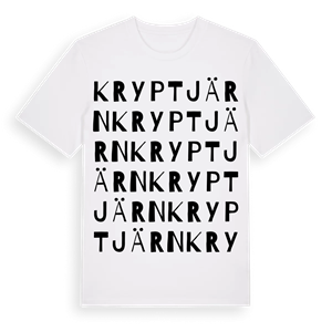 Kryptjärn ordlek t-shirt – ekologisk bomull t-shirt från Pinshirt
