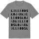 Mid Heather Gray t-shirt med Kullbodskojan ordlek t-shirt