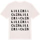 Vintage White t-shirt med Kullerbacken ordlek t-shirt