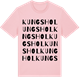 Pink Cotton t-shirt med Kungshol ordlek t-shirt