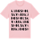 Pink Cotton t-shirt med Kungsholskvarn ordlek t-shirt
