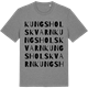 Mid Heather Gray t-shirt med Kungsholskvarn ordlek t-shirt