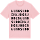 Pink Cotton t-shirt med Kungsudden ordlek t-shirt