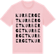 Pink Cotton t-shirt med Kurberget ordlek t-shirt