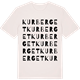 Vintage White t-shirt med Kurberget ordlek t-shirt
