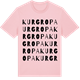 Pink Cotton t-shirt med Kurgropa ordlek t-shirt