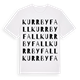 Kurrbyfall ordlek t-shirt