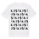 White t-shirt med Kuså ordlek t-shirt