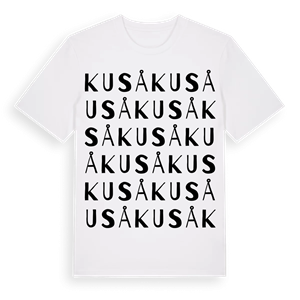 Kuså ordlek t-shirt – ekologisk bomull t-shirt från Pinshirt