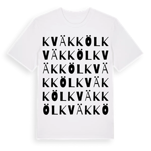 Kväkköl ordlek t-shirt – ekologisk bomull t-shirt från Pinshirt