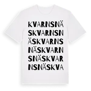 Kvarnsnäs ordlek t-shirt – ekologisk bomull t-shirt från Pinshirt
