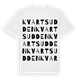 White t-shirt med Kvartsudden ordlek t-shirt
