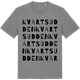 Mid Heather Gray t-shirt med Kvartsudden ordlek t-shirt