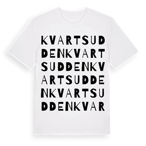 Kvartsudden ordlek t-shirt – ekologisk bomull t-shirt från Pinshirt