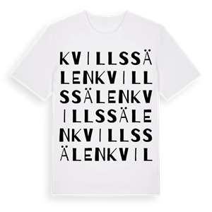 Kvillssälen ordlek t-shirt – ekologisk bomull t-shirt från Pinshirt
