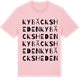 Pink Cotton t-shirt med Kybäcksheden ordlek t-shirt