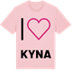 Pink Cotton t-shirt med Jag älskar Kyna t-shirt stort tryck