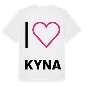 Jag älskar Kyna t-shirt stort tryck – ekologisk bomull t-shirt från Pinshirt