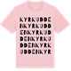 Pink Cotton t-shirt med Kyrkudden ordlek t-shirt
