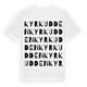 White t-shirt med Kyrkudden ordlek t-shirt