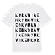 White t-shirt med Kyrkviken ordlek t-shirt
