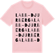 Pink Cotton t-shirt med Labb-Djurberga ordlek t-shirt