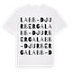 White t-shirt med Labb-Djurberga ordlek t-shirt