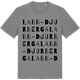 Mid Heather Gray t-shirt med Labb-Djurberga ordlek t-shirt