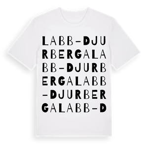 Labb-Djurberga ordlek t-shirt – ekologisk bomull t-shirt från Pinshirt