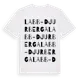 White t-shirt med Labb-Djurberga ordlek t-shirt