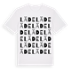 White t-shirt med Läde ordlek t-shirt