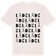 Vintage White t-shirt med Läde ordlek t-shirt