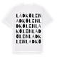 White t-shirt med Ladkölen ordlek t-shirt