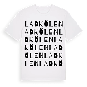 Ladkölen ordlek t-shirt – ekologisk bomull t-shirt från Pinshirt