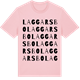 Pink Cotton t-shirt med Laggarsbo ordlek t-shirt